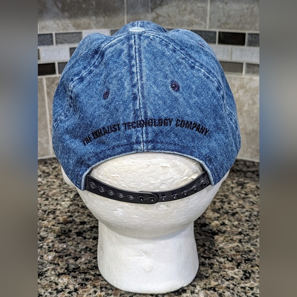 Vintage 90s Denim Team Flowmaster Fishing Boat Engine Company Hat Made in USA - Picture 5 of 9